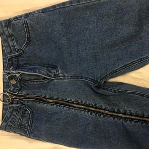 Zip up jeans